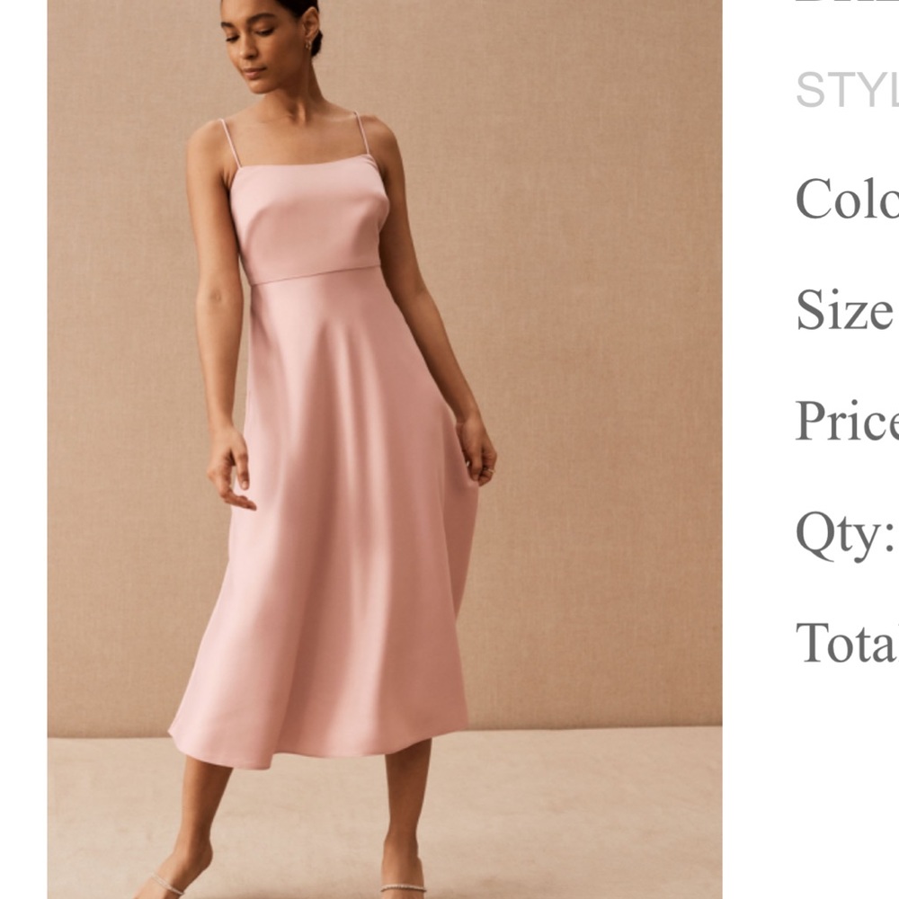 BHLDN/Anthro bridesmaid dress.